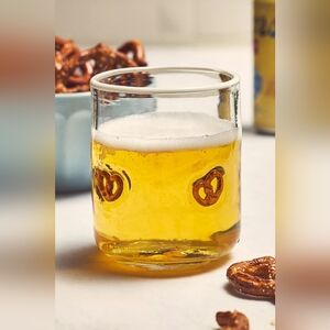 Anthropologie Pretzel Icon Juice Glass